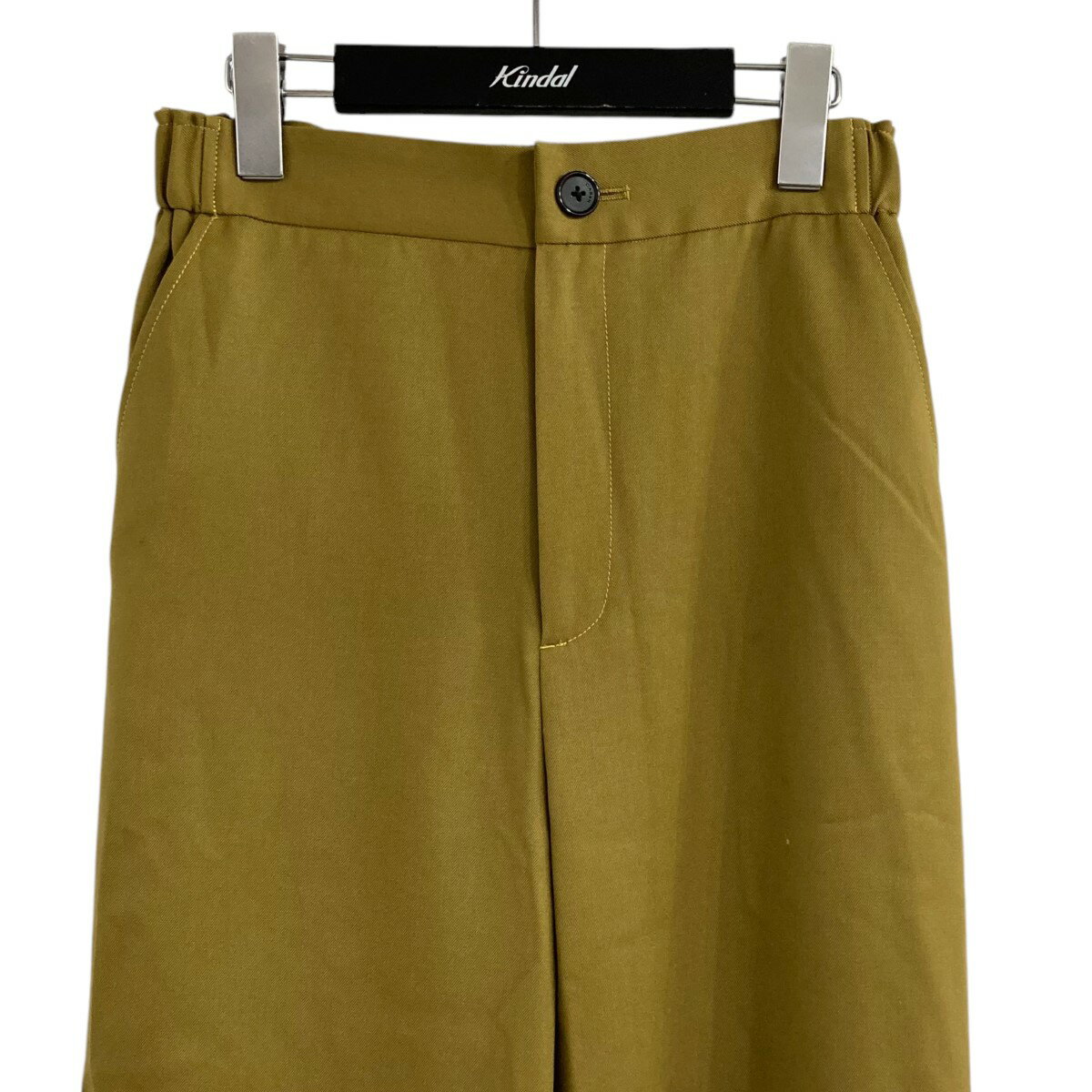 【中古】CABaNウールツイル ワイドパンツ 39-04-24-04002 マスタード サイズ：S【価格見直し】