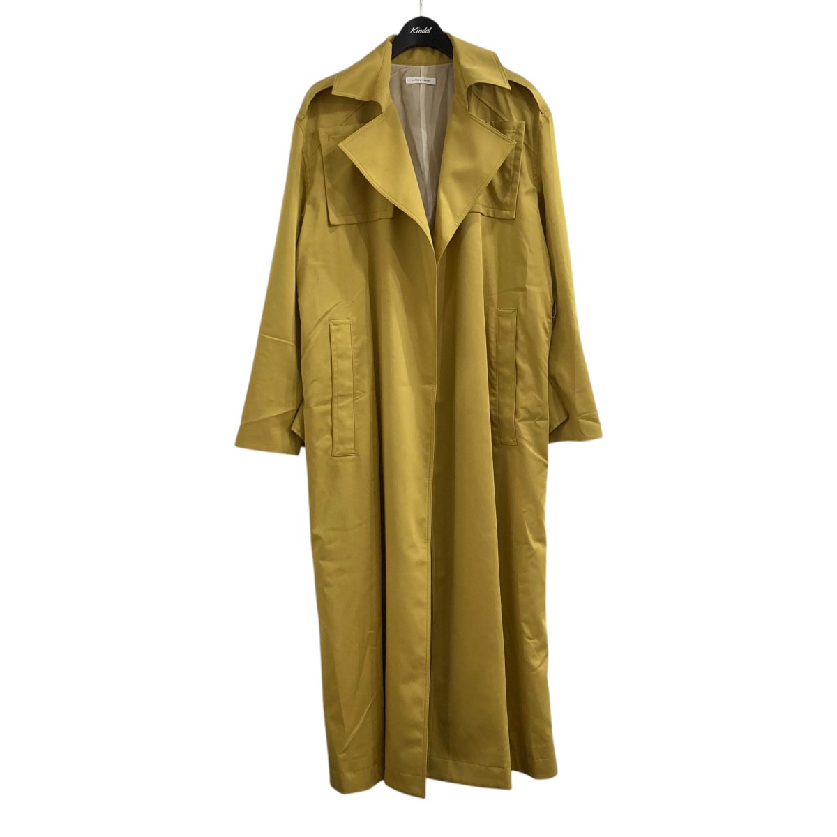 【中古】SATORU SASAKIトレンチコート SS21-C01-101 イエロー サイズ：46【価格見直し】