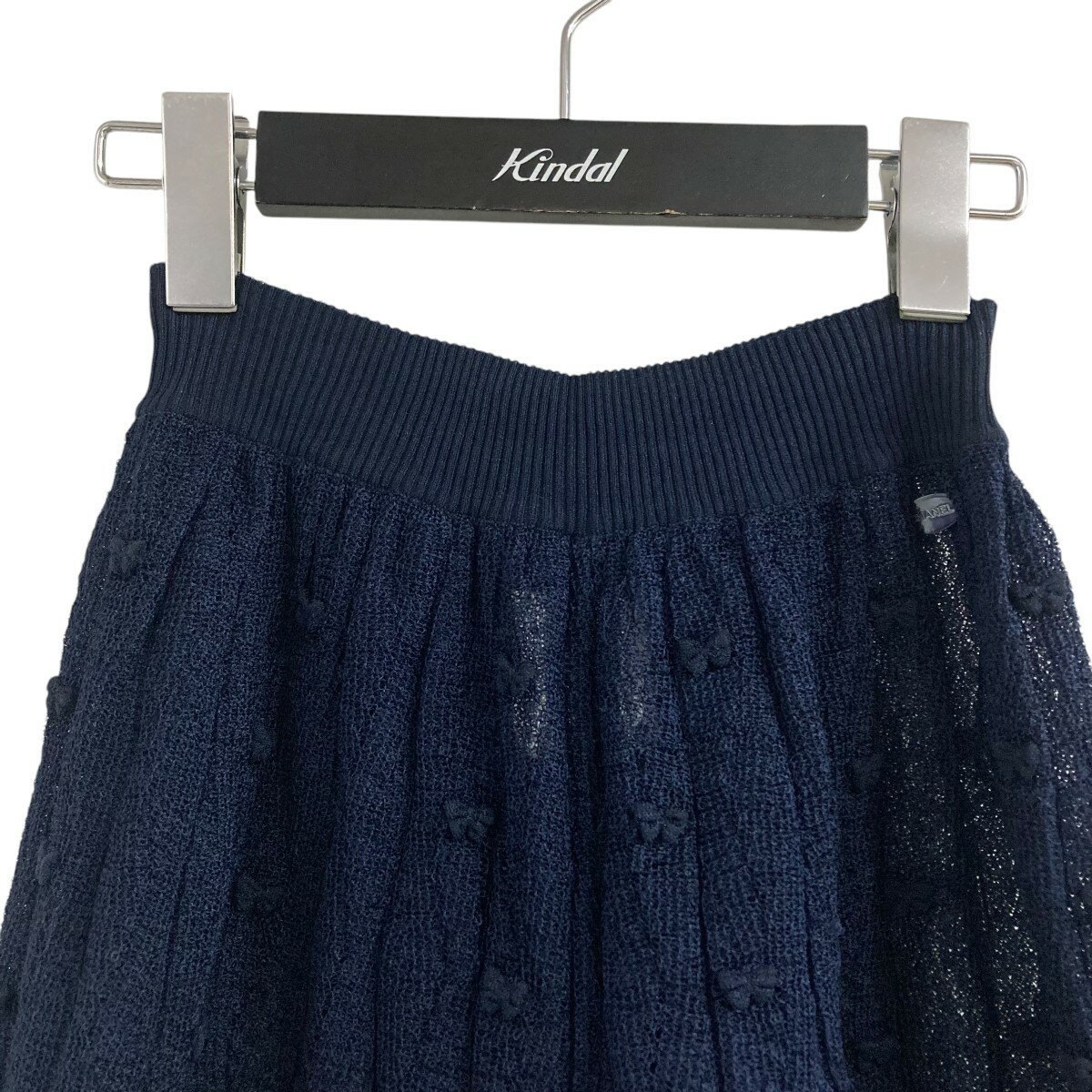 【中古】CHANEL　ニットショーツ ネイビー×ホワイト サイズ：38 【140525】（シャネル）