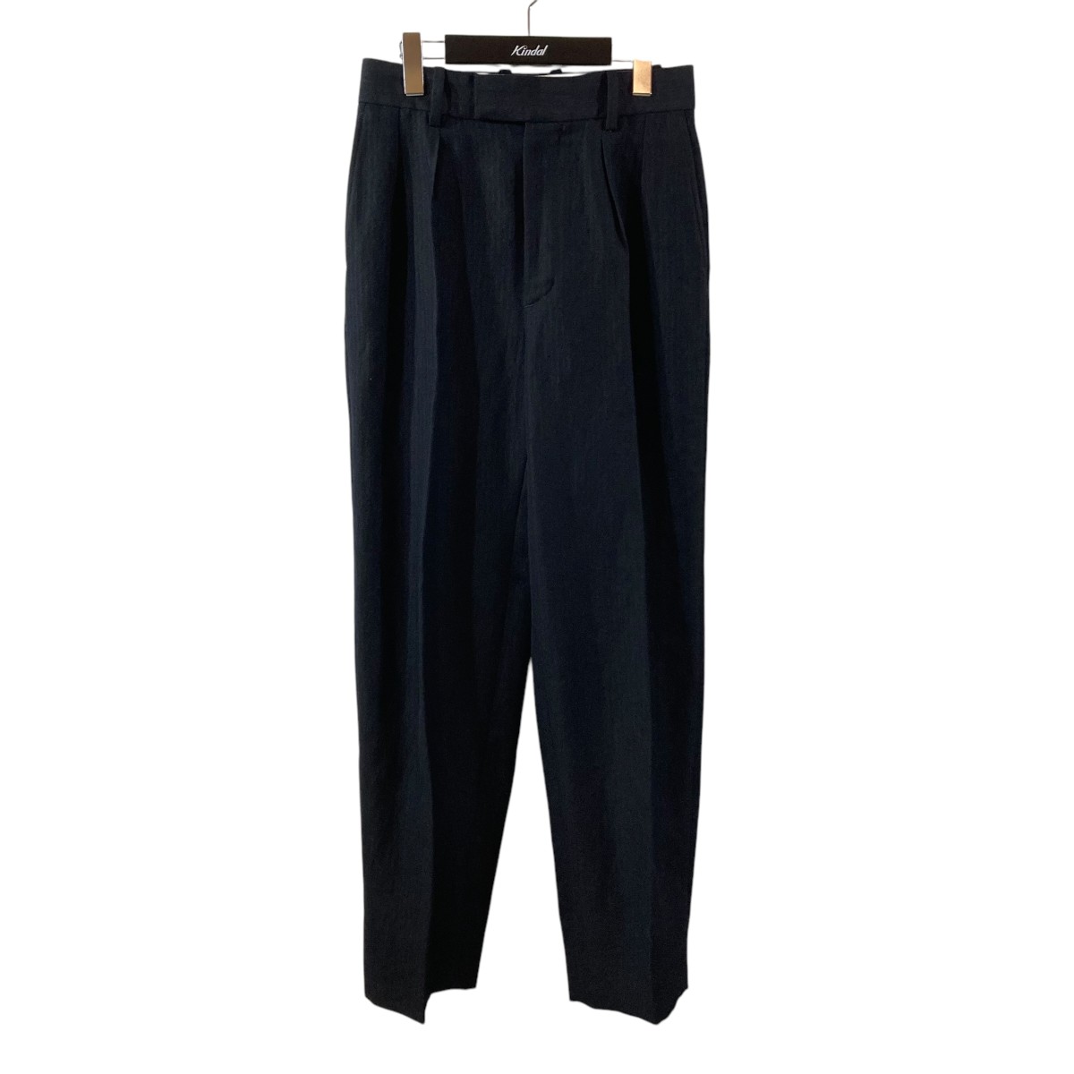 【中古】A.PRESSE 23SS Wide Tapered Trousers スラックス 23SAP-04-20M ダークネイビー サイズ:1 【140525】(アプレッセ)