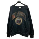 【中古】RHUDE ユーズド加工プリントスウェット ブラック サイズ:L 【140525】(ルード)(4)