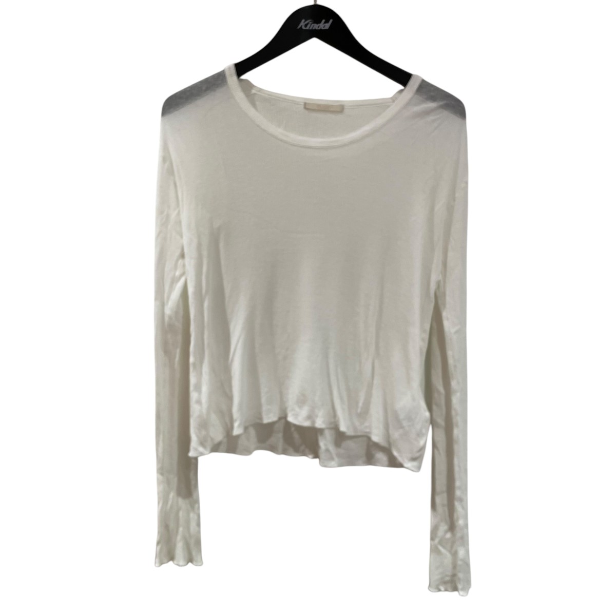【中古】Plage whisper rib long Tシャツ ロングTシャツ 24070922715010 ホワイト 【140525】(プラージュ)