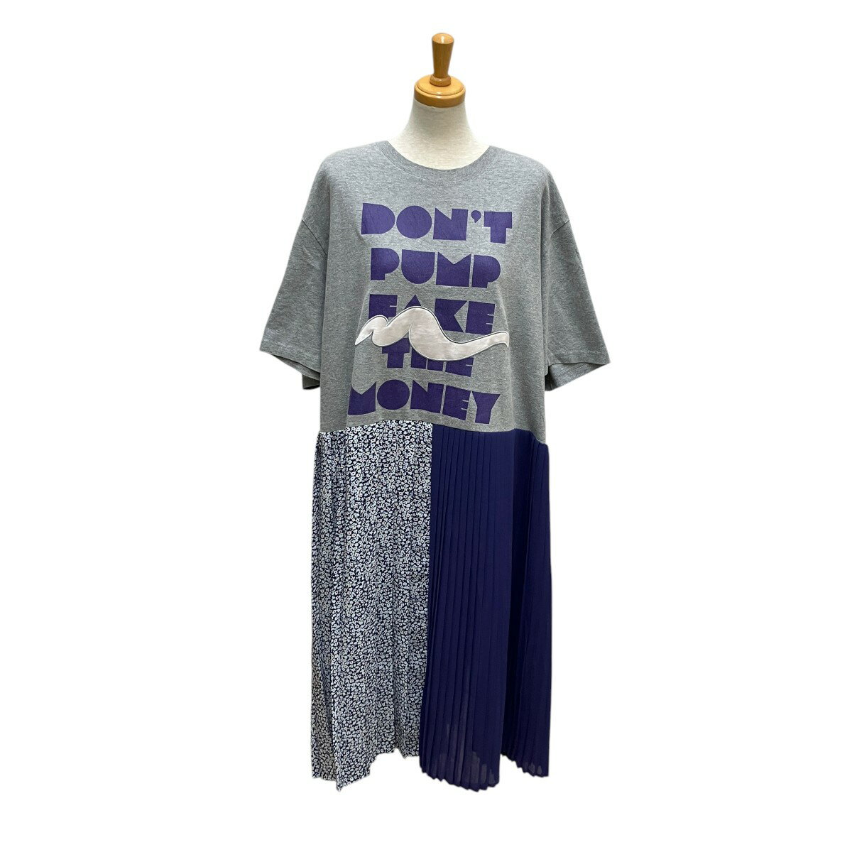 【中古】YEAH RIGHT! リメイクワンピース グレー×パープル サイズ:00 【150525】(イェーライト)