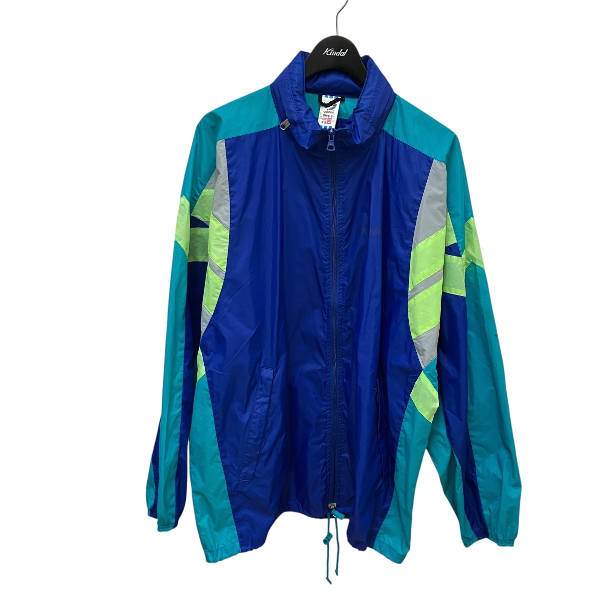 【中古】adidas 90’s Vintage ジップアップジャケット ブルー 【150525】(アディダス)