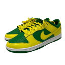 【中古】NIKE Dunk Low Reverse Brazil ローカットスニーカー DV0833-300 グリーン×イエロー サイズ:29cm 【15052...