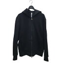【中古】ATTACHMENT PE STRETCH SMOOTH ZIP UP HOODIE ジップパーカー AJ32-075 ブラック サイズ:3 【1605...