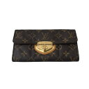 【中古】LOUIS VUITTON ポリトフォイユサラ モノグラム・エトワール 長財布財布 M66556 ブラウン 【160525】(ルイヴィトン)