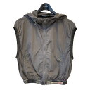 【中古】DIESEL フロントジップアップ フーディーベスト A15335 グレー サイズ:36 【170525】(ディーゼル)