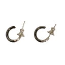 【中古】CAREERING PLACEBO ピアス シルバー、ブラック 【170525】(キャリアリング)