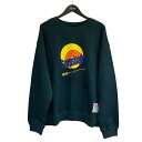 【中古】MYNE 「Sprushade pullover」 プリントスウェット G04PO252 グリーン サイズ:S 【160525】(マイン)