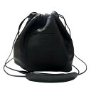 【中古】JIL SANDER リバーシブル 巾着ショルダーバッグ ブラック 【170525】(ジルサンダー)(4)