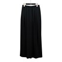 【中古】ENFOLD PEライト ツイル ワイド パンツ 300BA631-0260 ブラック 【170525】(エンフォルド)