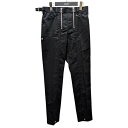 【中古】Tamme 23SS K-2B STRIGHT SLACKS ジップデザインパンツ ブラック サイズ:0 【180525】(タム)