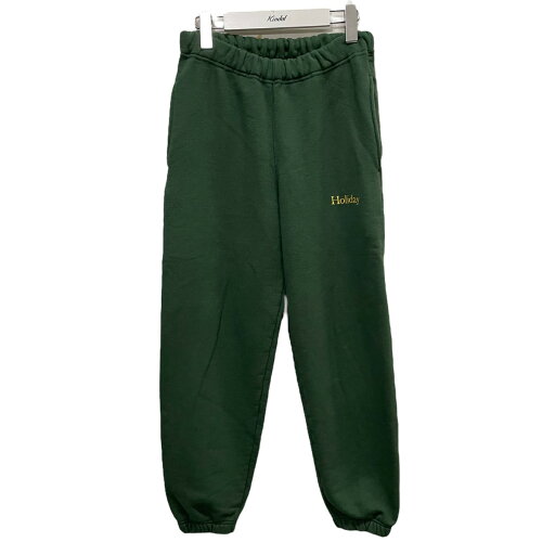 【中古】HOLIDAY ULTRA HEAVY SWEAT PANTS ロゴ刺しゅうスウェットパンツ 21101519 グリーン サイズ:0 【180525】(ホリデー) 【中古】HOLIDAY ULTRA HEAVY SWEAT PANTS ロゴ刺しゅうスウェットパンツ 21101519 グリーン サイズ:0 【180525】(ホリデー)