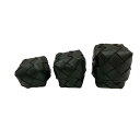 【中古】BOTTEGA VENETA 3個セット ミニポーチ ダークグリーン 【190525】(ボッテガヴェネタ)