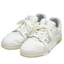 【中古】LOUIS VUITTONLV トレイナー スニーカー 1ACP1P ホワイト サイズ:40 1/2【価格見直し】