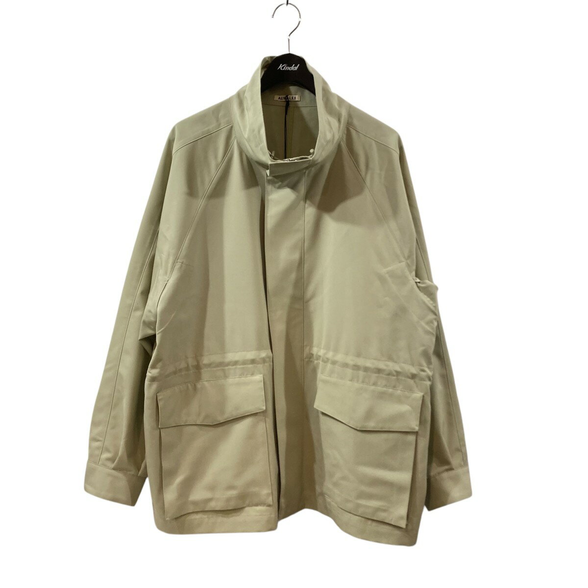 【中古】AURALEE WOOL MAX CANVAS HIGH NECK ZIP BLOUSON ジップブルゾン A25SB03WC グリーン サイズ:4 【190525】(オーラリー)