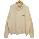 【中古】FOG ESSENTIALS オーバーサイズモックネックスウェット クリーム サイズ:L 【190525】(エフオージーエッセンシャルズ)