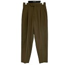 【中古】HYKE 24AW 「P R STRETCH TAPERED PANTS」 スラックス 242-13301 オリーブ サイズ:2 【190525】(ハイ...