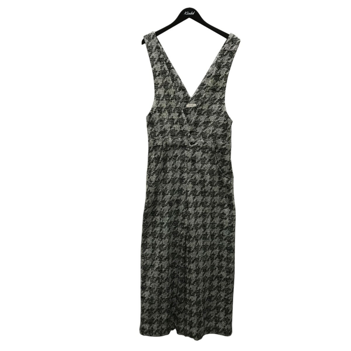 【中古】DES PRES 24SS ツイードサロペット 22-06-41-06201 ホワイト×ブラック サイズ:Free 【200525】(デプレ)