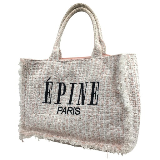 【中古】epine tweed book tote bag ロゴ ツイード ブック トート バッグ 鞄 ピンク 【210525】(エピヌ) 【中古】epine tweed book tote bag ロゴ ツイード ブック トート バッグ 鞄 ピンク 【210525】(エピヌ)
