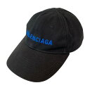 【中古】BALENCIAGA キャップ ブラック サイズ:L 【220525】(バレンシアガ)