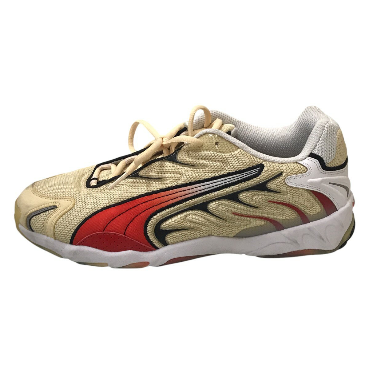 【中古】PUMA×A$AP ROCKY24SSA$AP Rocky × Puma Inhale OG スニーカー 401782-01 ベージュ×レッド サイズ：27.5cm【価格見直し】