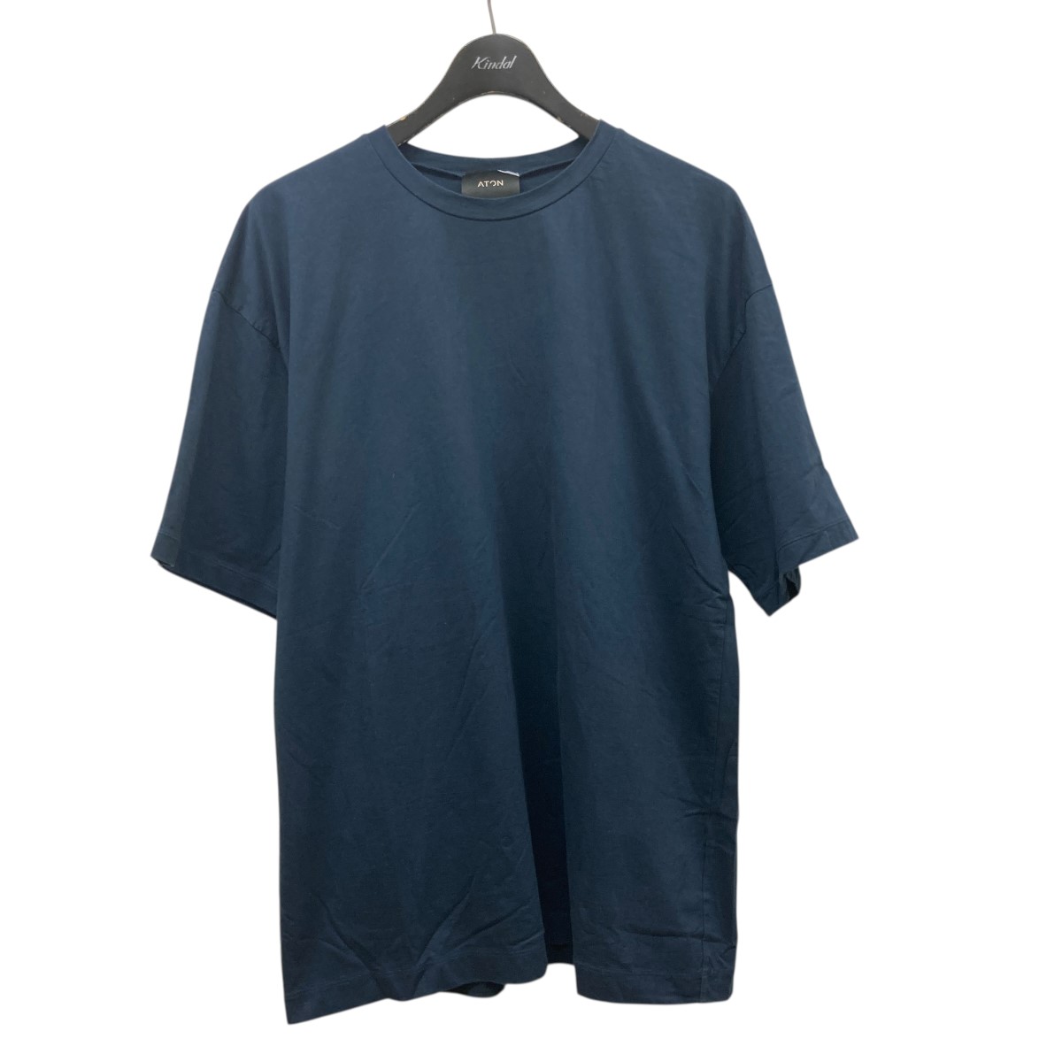 【中古】ATON クルーネックTシャツ 6952506 ネイビー サイズ:04 【220525】(エイトン)