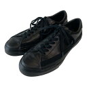 【中古】asahi Belted Low Leather ローカットスニーカー KF2059 ブラック サイズ:25.5 【240525】(アサヒ)