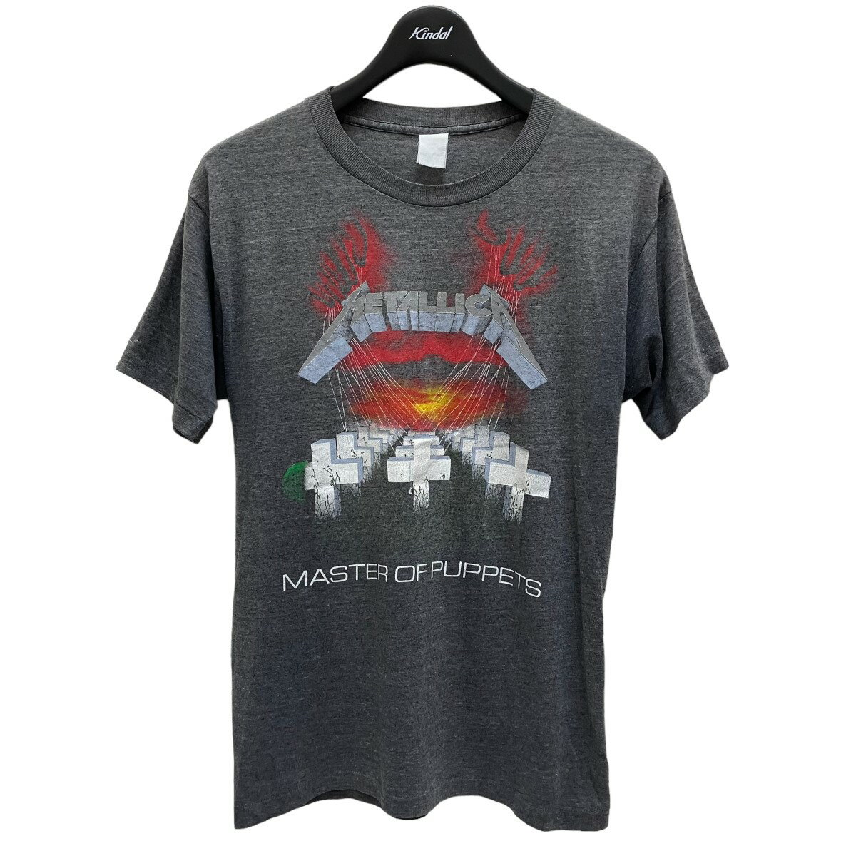 【中古】band t shirt METALICA MASTER OF PUPPETS 80s Vintage バンドTシャツ グレー 【240525】(バンドTシャツ)