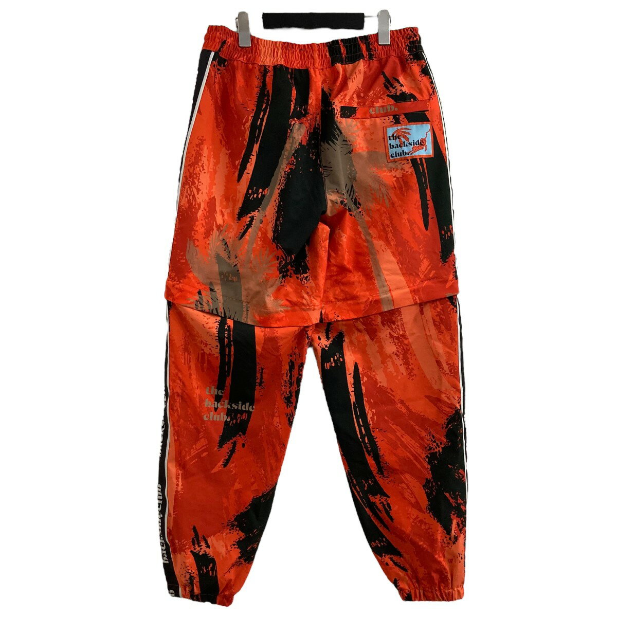 【中古】BACKSIDECLUB　サイドロゴトラックパンツ オレンジ サイズ：L 【240525】（）