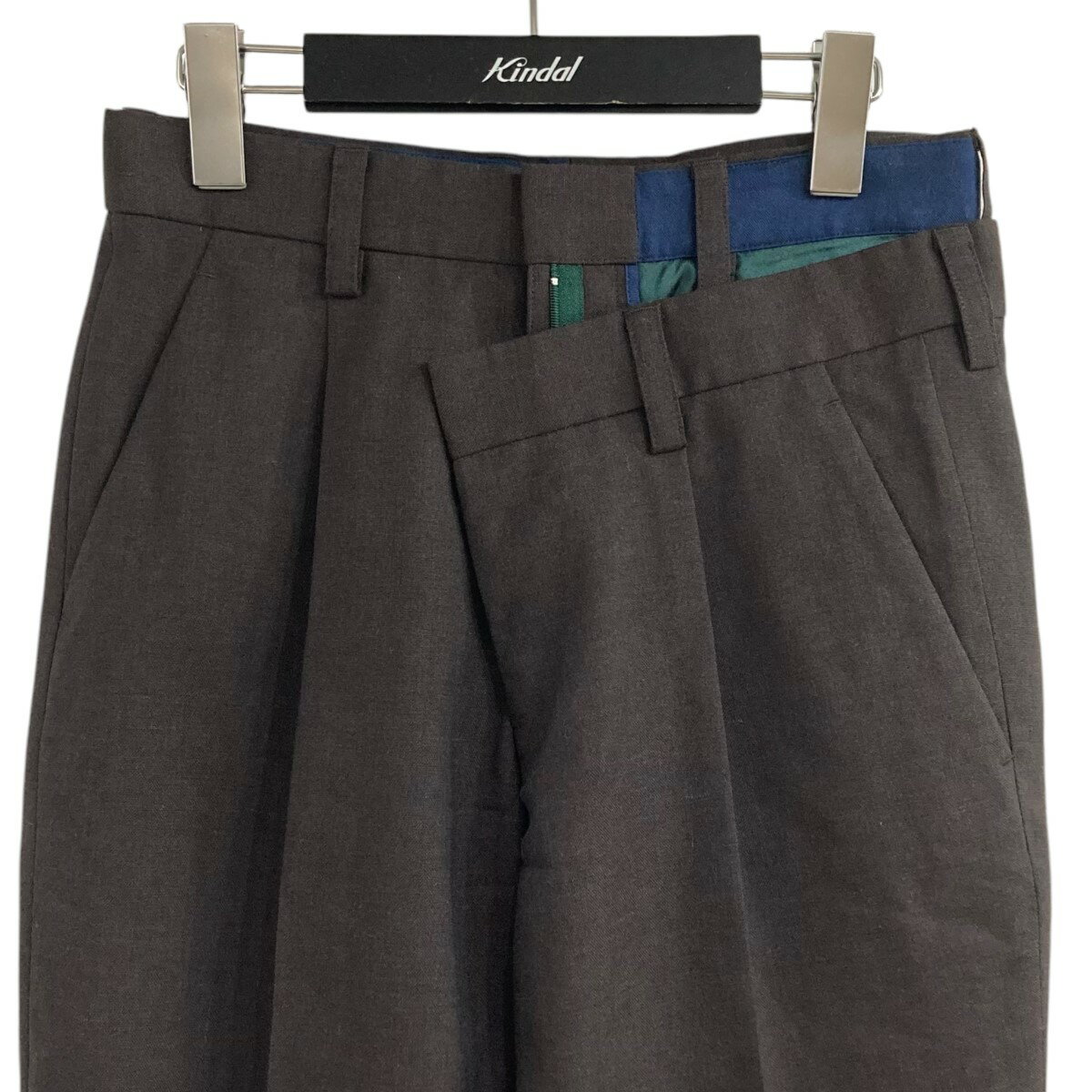 【中古】KOLOR　23AW クロップドパンツ 23WCL-P05105 ブラウン サイズ：1 【240525】（カラー）