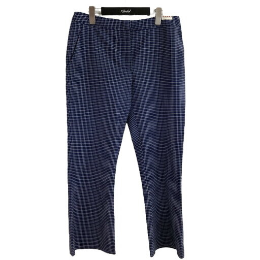 【中古】MARNI 23SS チェックパンツ PAMA0341MU ブルー×アイボリー サイズ:40 【240525】(マルニ) 【中古】MARNI 23SS チェックパンツ PAMA0341MU ブルー×アイボリー サイズ:40 【240525】(マルニ)
