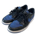 【中古】NIKE AIR JORDAN 1 LOW OG ローカットスニーカー cz0790-041 ブラック×ネイビー サイズ:27 【250525】(ナイキ...