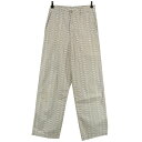 【中古】CARHARTT WIP W’ CARBONY PANT ウィメンズ 総ロゴ パンツ ホワイト×ブラウン サイズ:27 【240525】(カーハートダブ...