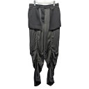 【中古】Kiko Kostadinov WOMANマルチZIPドッキングパンツ グレー×ブラック サイズ:34【価格見直し】