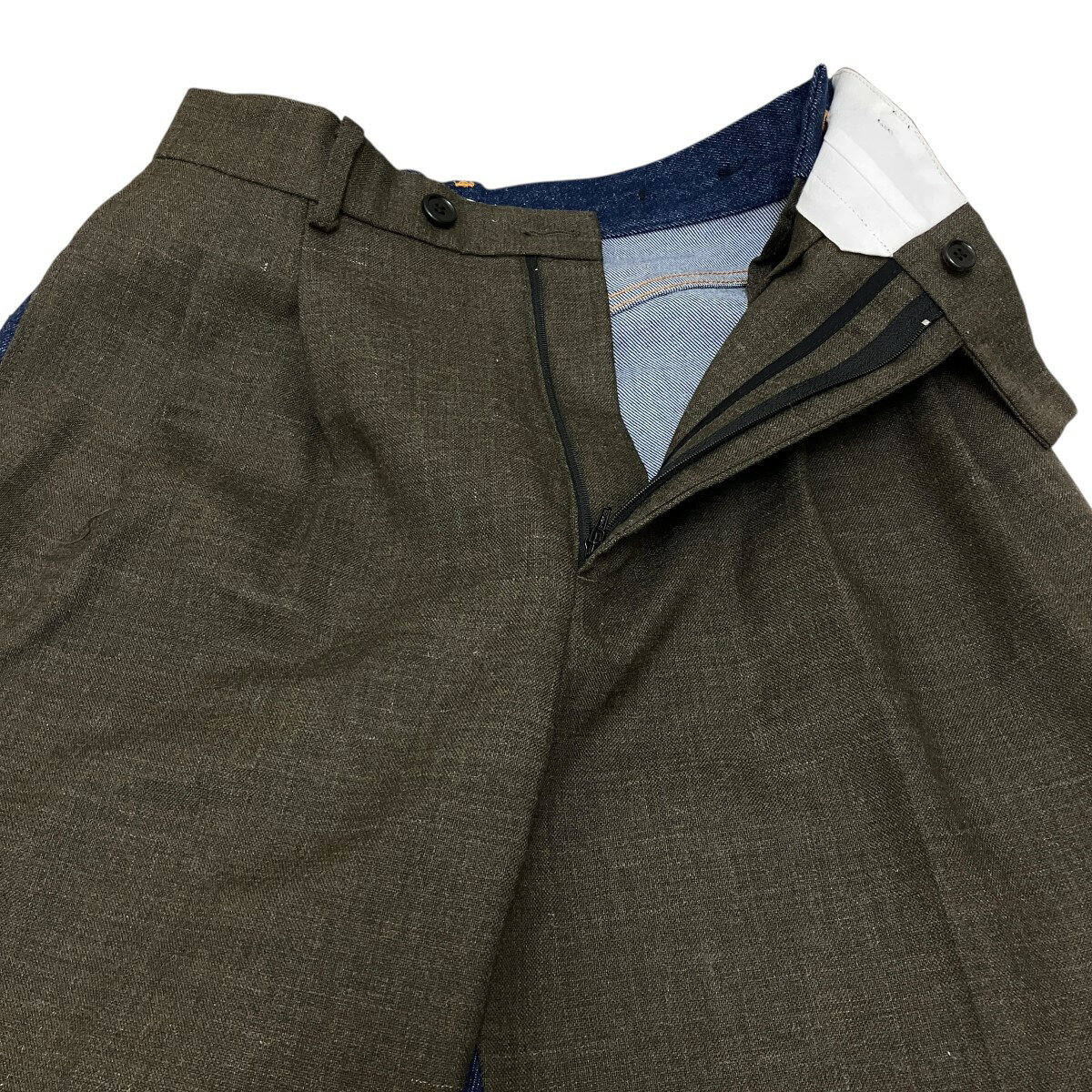 【中古】INSCRIRE　Hybrid Denim Pants スラックス 124AW-PT105 インディゴ サイズ：2 【250525】（アンスクリア）