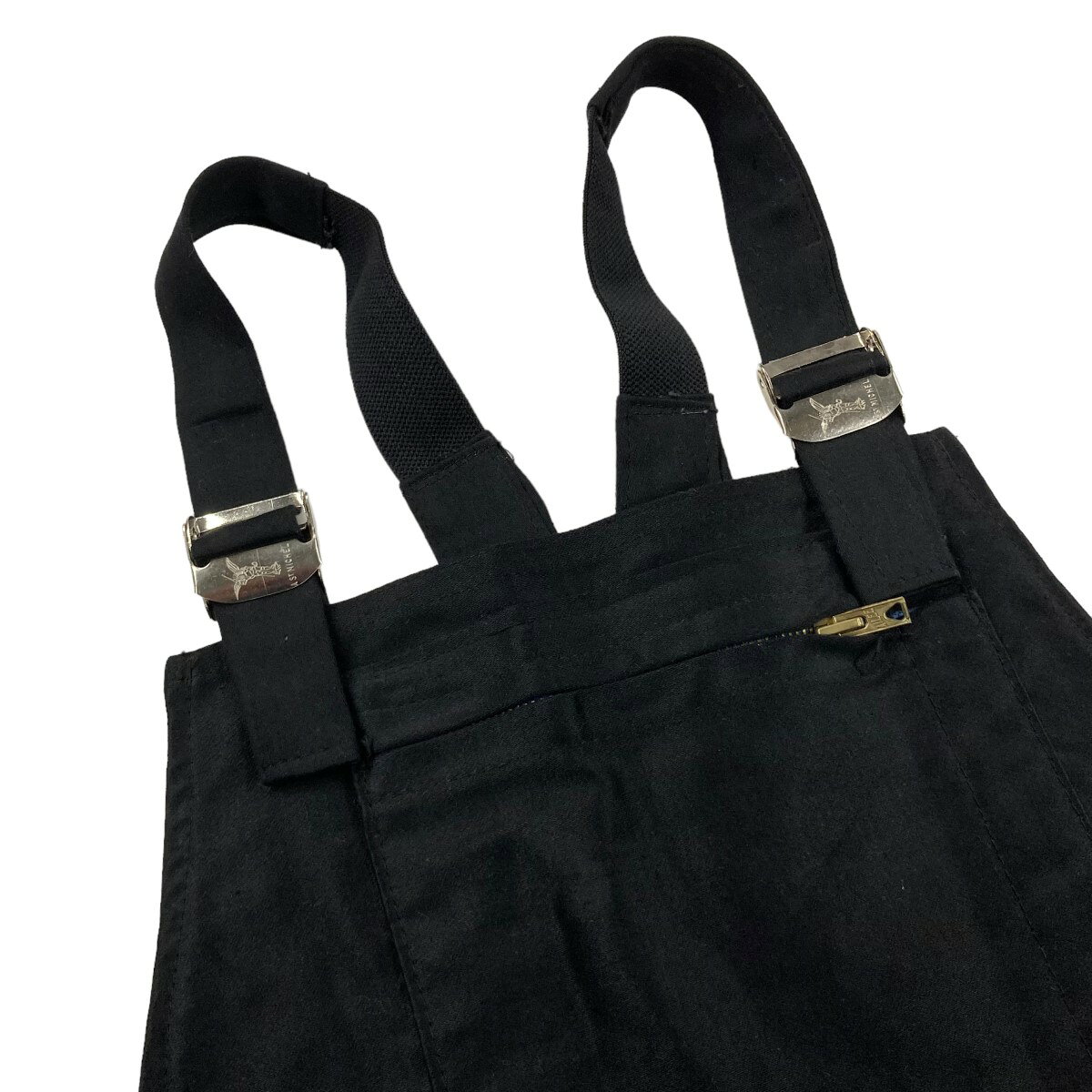 【中古】VINTAGE　A ST MICHEL フランス製 モールスキン オーバーオール ブラック 【250525】（ヴィンテージ）