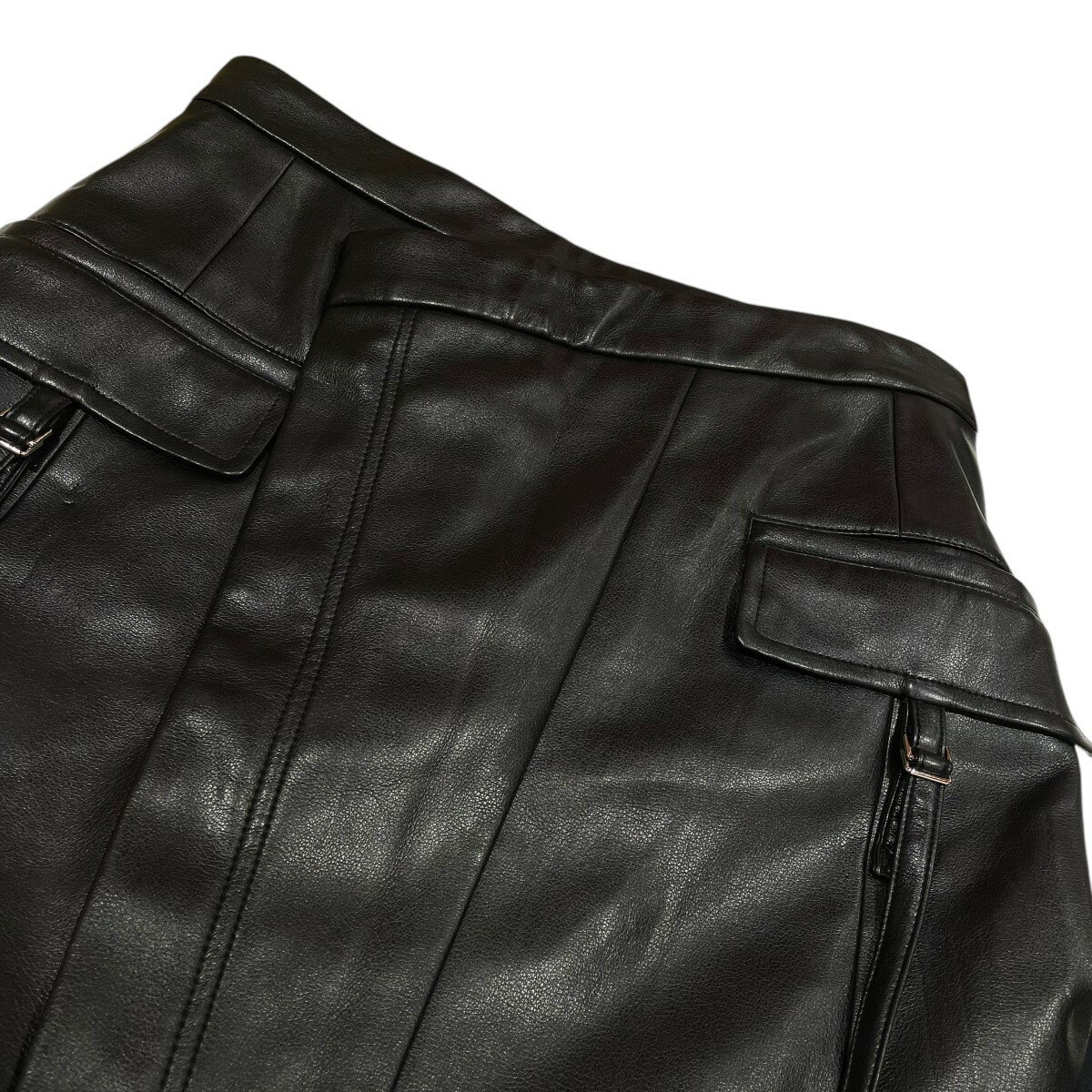 【中古】MAISON SPECIALフェイクレザーパンツ 21232465203 ブラック サイズ：SIZE 3【価格見直し】