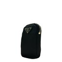 【中古】PRADA ミニポーチ ブラック 【250525】(プラダ)