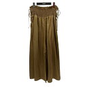【中古】mame kurogouchi シルクワイドパンツ MM18SS-PT014 ゴールド サイズ:1 【260525】(マメクロゴウチ)