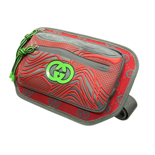 【中古】GUCCI GGベルトバッグ 752102 レッド×グレー 【260525】(グッチ) 【中古】GUCCI GGベルトバッグ 752102 レッド×グレー 【260525】(グッチ)