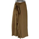 【中古】HYKE 241-13272 SHEER TWILL WIDE LEG PANTS ロングスカート ブラウン サイズ:SIZE 1 【280525】(ハ...