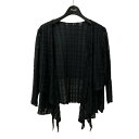 【中古】CHANEL シアーチェックカーディガン ブラック サイズ:38 【290525】(シャネル)