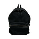 【中古】Saint Laurent Paris キャンバス×レザー バックパック 326865 0115 ブラック 【290525】(サンローランパリ)