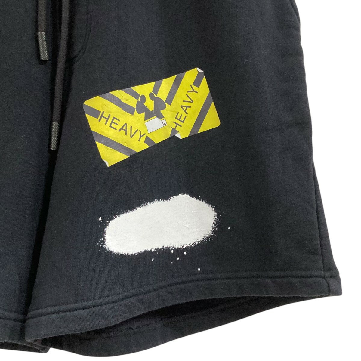 【中古】OFFWHITEスウェットハーフパンツ ブラック サイズ：M【価格見直し】