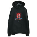 【中古】vaultroom×赤身かるび 「AKAMIKARUBI HOODIE」 刺繍プルオーバーパーカー ブラック サイズ:L 【300525】(ボルトルーム...