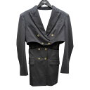 【中古】FETICO 3-WAY TAILORED JACKET ドッキングテーラードジャケット グレー サイズ:1 【300525】(フェティコ)(4)
