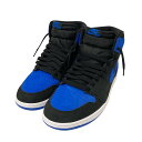 【中古】NIKE AIR JORDAN 1 RETRO HIGH OG ハイカットスニーカー DZ5485 042 ブラック×ブルー サイズ:27.5cm 【3...