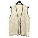【中古】Plage GIOLICA ステッチ ベスト 23 011 922 3000 1 0 アイボリー 【300525】(プラージュ)